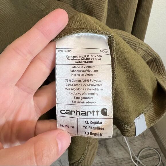 ✨ Carhartt Men’s Green Long Sleeve Shirt XL - Picture 6 of 9